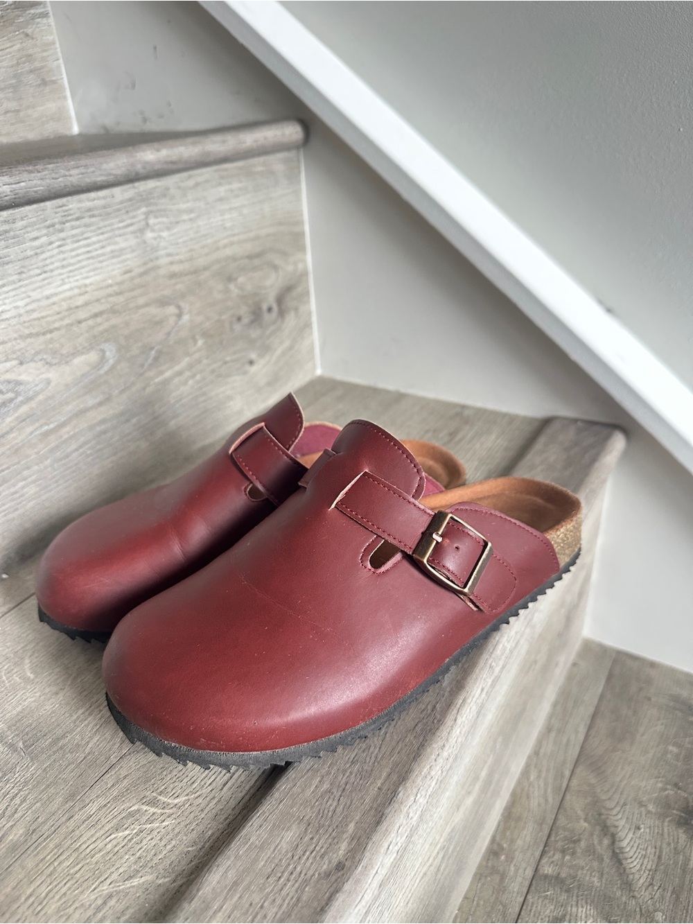 Women’s Size 5 - Burgundy Leather Clogs